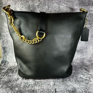Coach Black Signature Chain Duffle